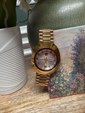 Rado Gold-Tone Men's Bracelet Watch with Crystal Dial